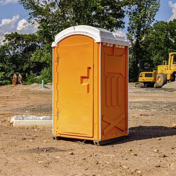 how often are the porta potties cleaned and serviced during a rental period in Humptulips